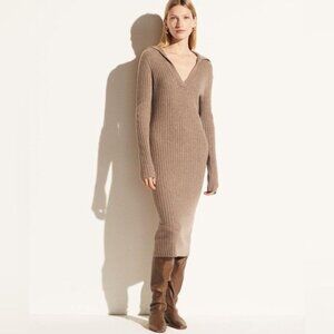 Vince Wool + Cashmere Polo Dress